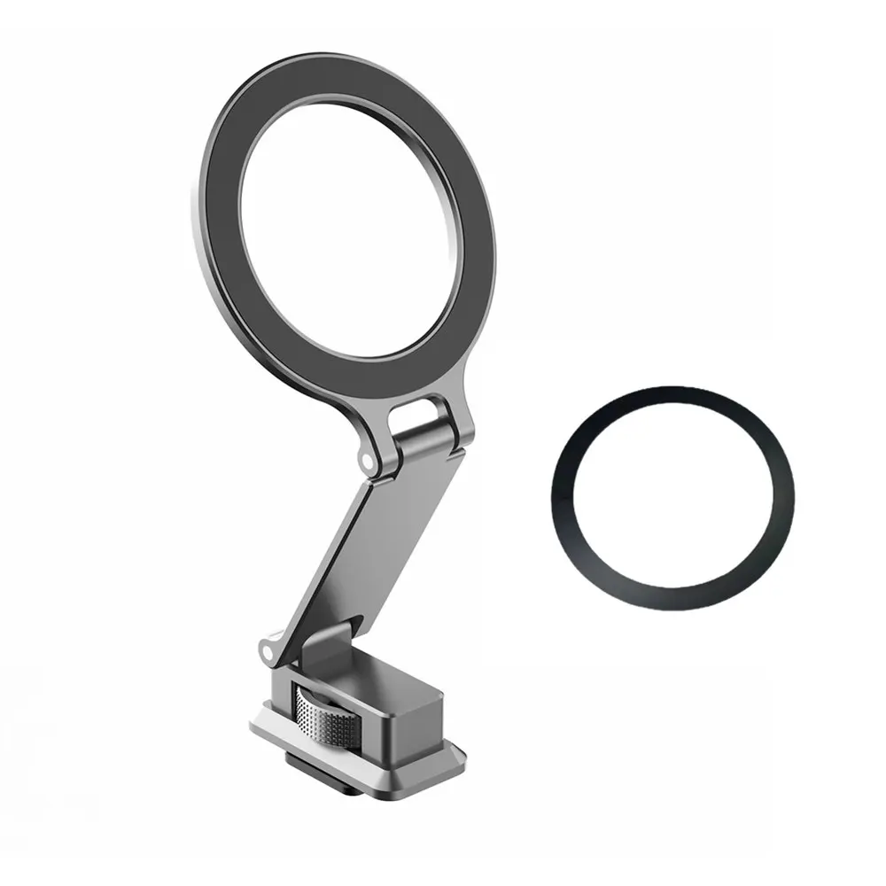 Aluminum Camera Hot Shoe Magnetic Phone Holder with Arca Coldshoe Phone Mount for MagSafe Iphone Android Camera Monitor Bracket