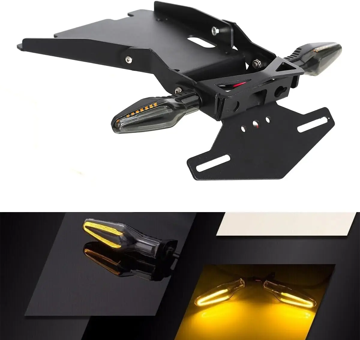 

LED Rear Indicator Turn Signal Plug and Play Tail Tidy Fender Eliminator Plate Holder Compatible with R NineT/Pure 2014-2023