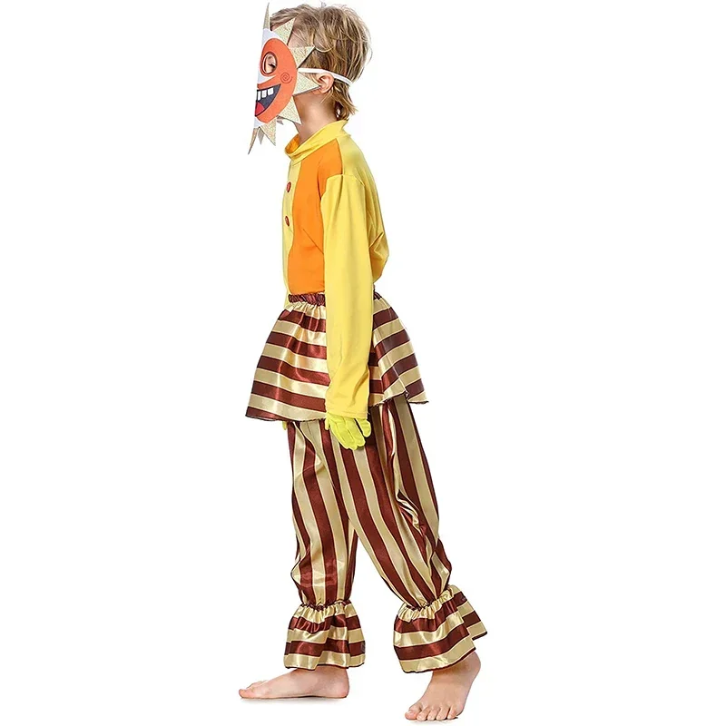 Coslan FNAF Sundrop Moondrop Costume Kids Sundrop Moondrop Costume Sun Moon Clown Cosplay Outfit Halloween Costume Child