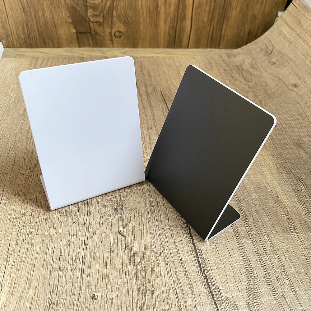 5 個 76X100mm ブランクホワイトブラック NFC スタンドカスタマイズされた DIY テーブルスタンドビジネス Google レビューソーシャルメディア NFC スタンド