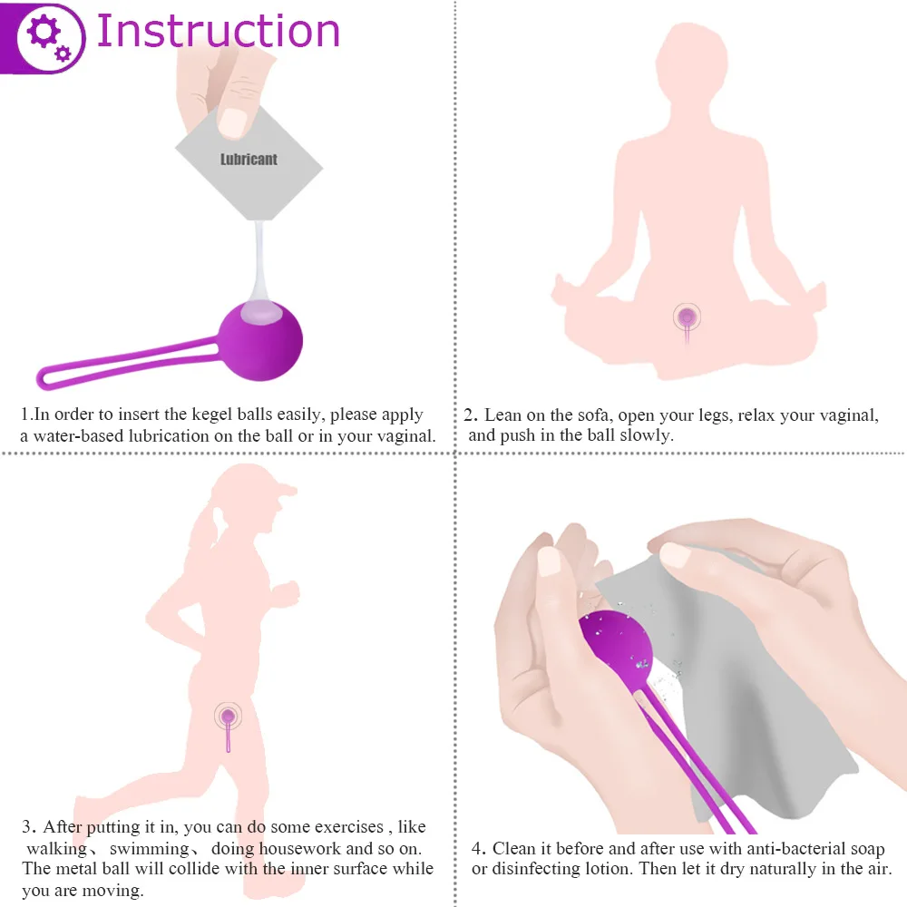 Tighten Ben Wa Vagina Muscle Trainer Kegel Ball Egg Intimate Silicone Smart Kegel Balls Vaginal Chinese Balls Sex Toys For Adult