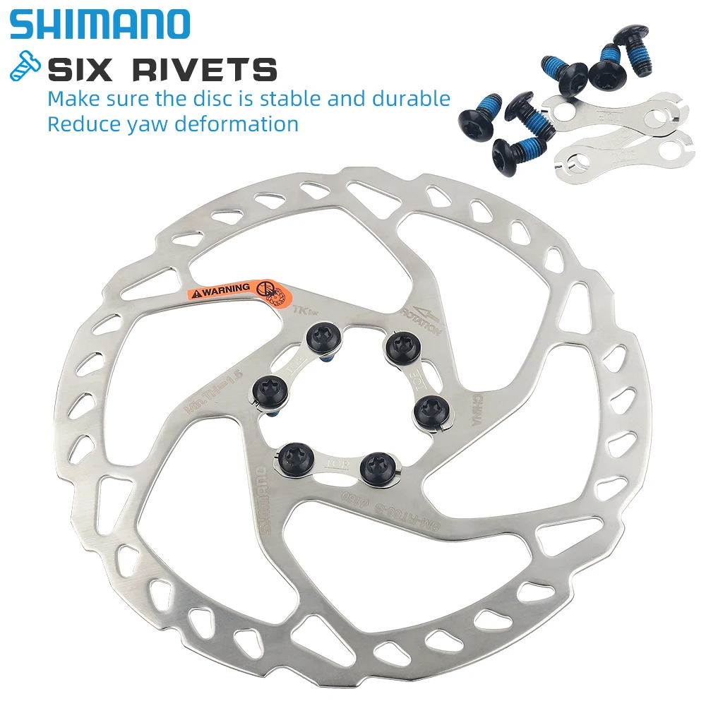 SHIMANO RT66 6-Bolt Disc Brake Rotor 203/180/160mm For Deore M6100/SLX M7100/XT M8100 Resin/Metal pad Disc Brakes MTB Rotor