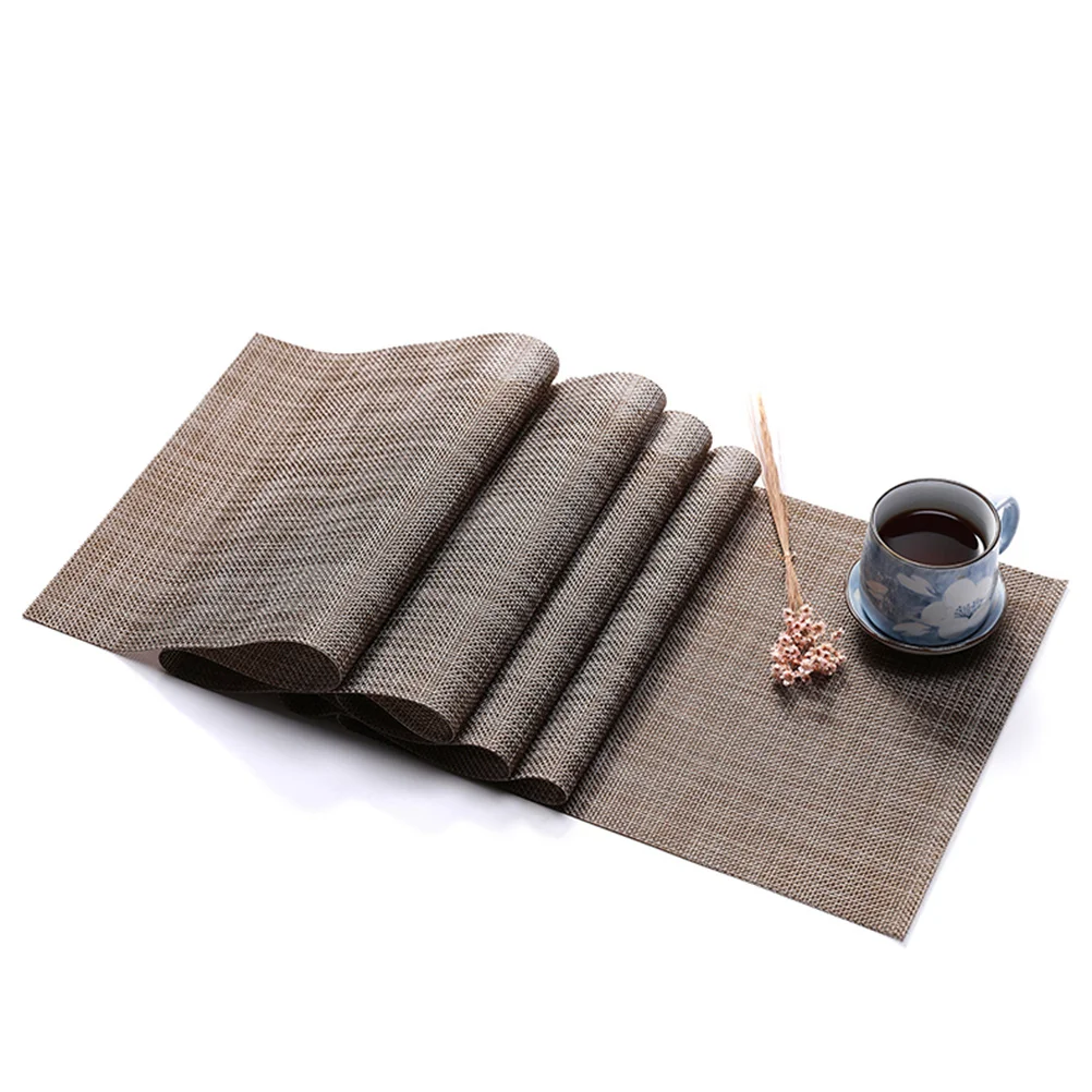 

Woven Tablecloth Rectangular Brown For Buffet Picnic Dining Tables Stain Spill Scratch Protection Easy Clean Party