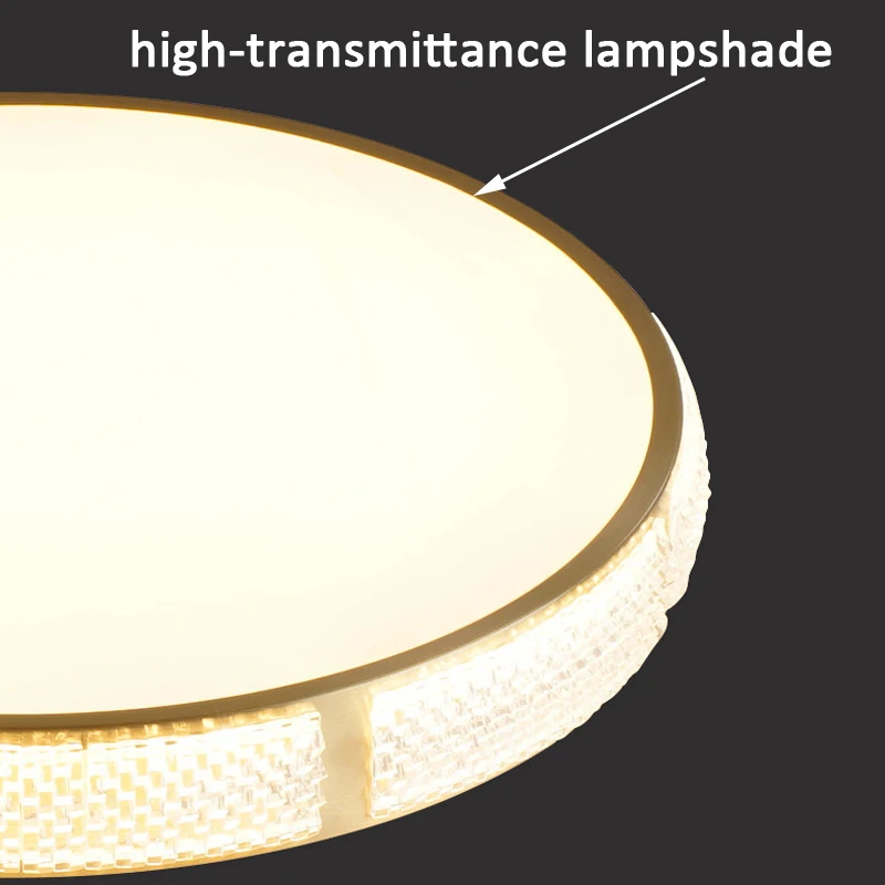 ضوء سقف LED فاخر من النحاس، مستدير بسيط وحديث، إبداعي لغرفة النوم وغرفة المعيشة