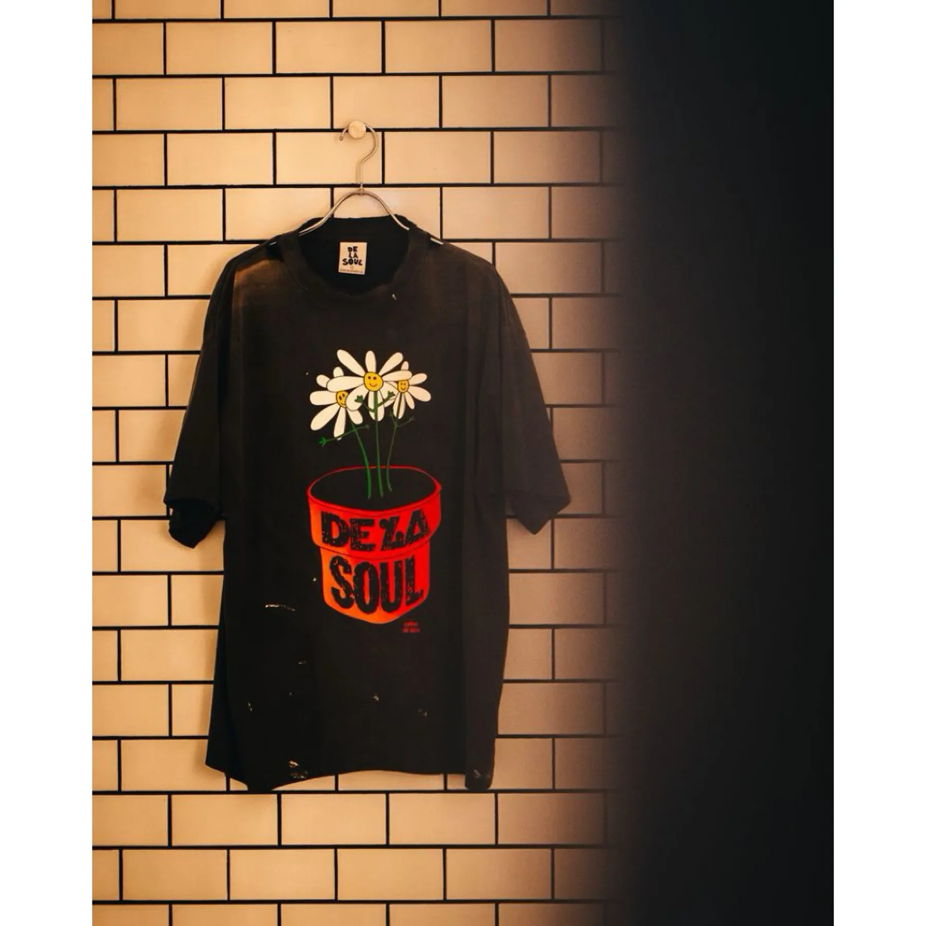 Saint Japanese rap washed retro vintage cylinder short-sleeved T-shirt