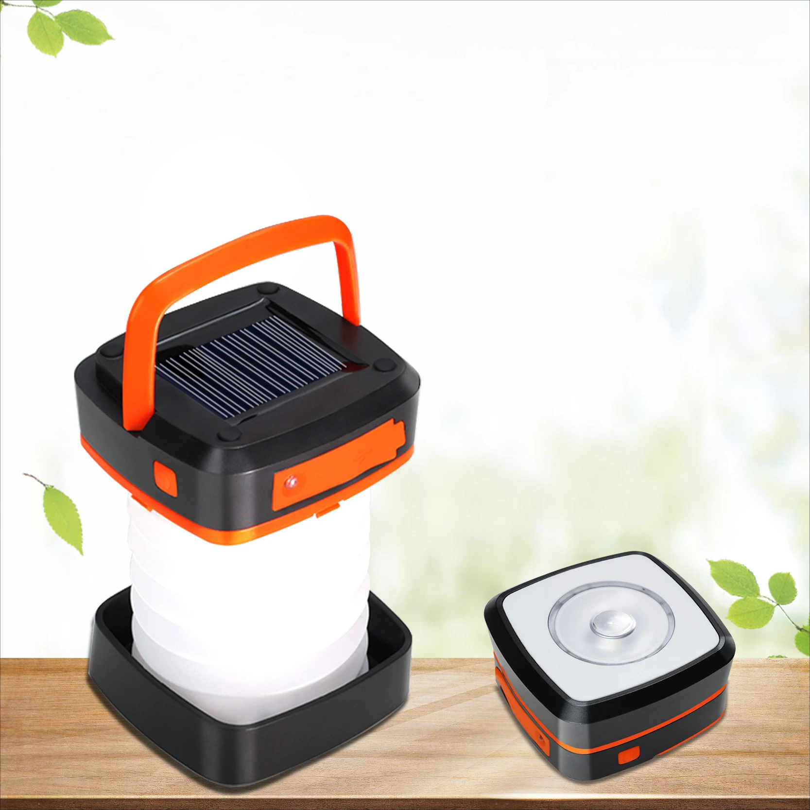 Foldable Solar Light, Outdoor USB Charging Portable Garden Light, Household Waterproof Portable Tent Sensor Light