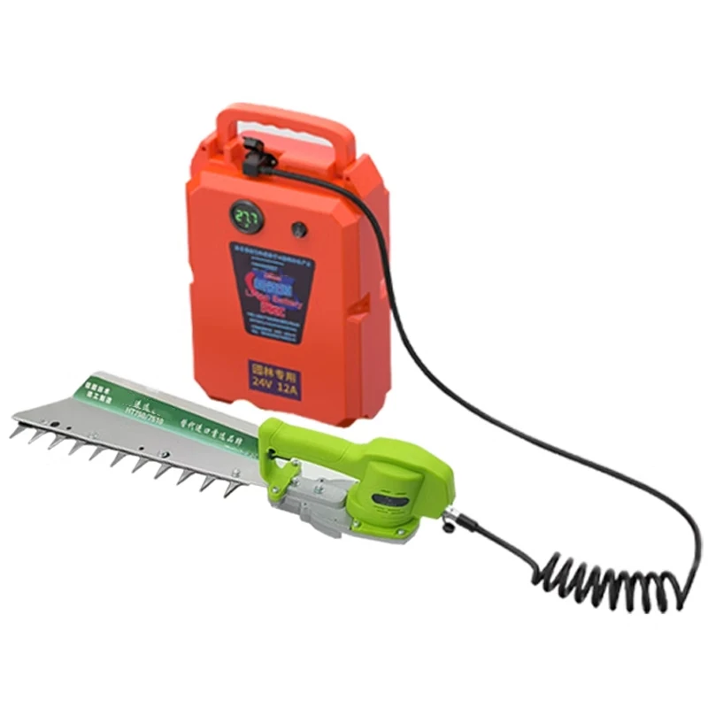 24 فولت بطارية ليثيوم أداة تشذيب الحافة على ظهره الكرة على شكل يد واحدة مقصات التقليم الكهربائية منحني شجرة الشاي المقصات آلة تقطيع الفراشي #6