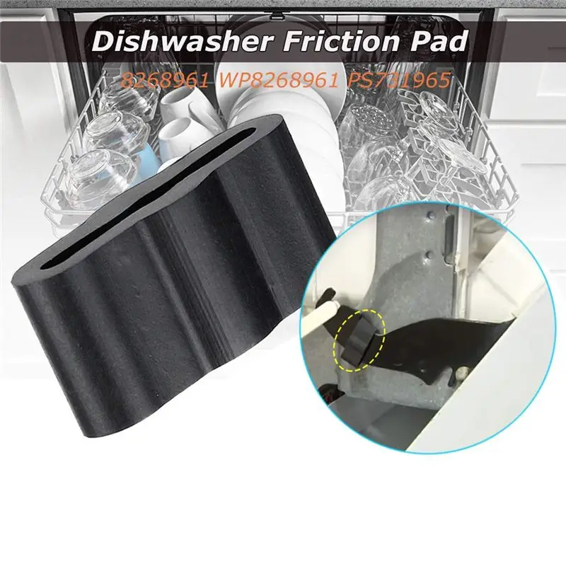 1 Apr.2Pcs 8268961 WP8268961 Dishwasher Sleeve Friction Pad For Whirlpool Kenmore Dishwasher WP8268961VP PS731965 PS11745488 view 2