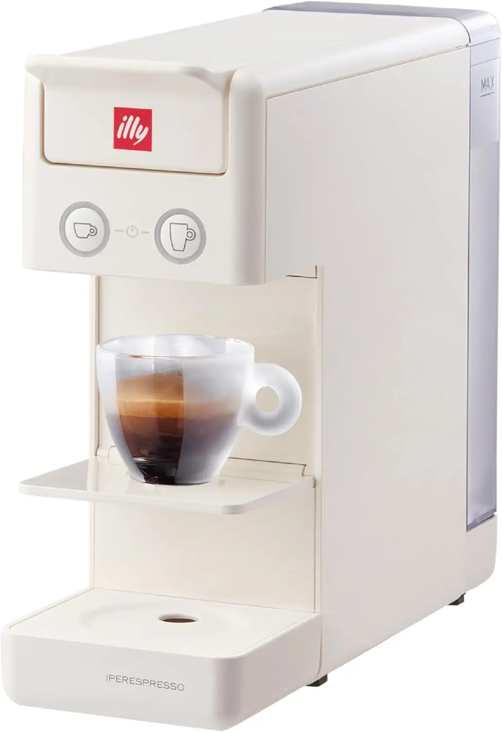 illy Y3.3 Espresso Machine, Single Serve Coffee Machine for IperEspresso Capsules, Single Cup Espresso Maker (White)