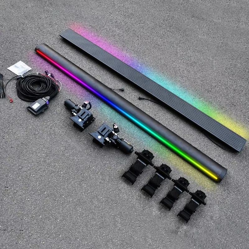 LED Colorful Lighting Electric Power Running Board Electric Side Steps for Ford Raptor F150 F550 2008-2025