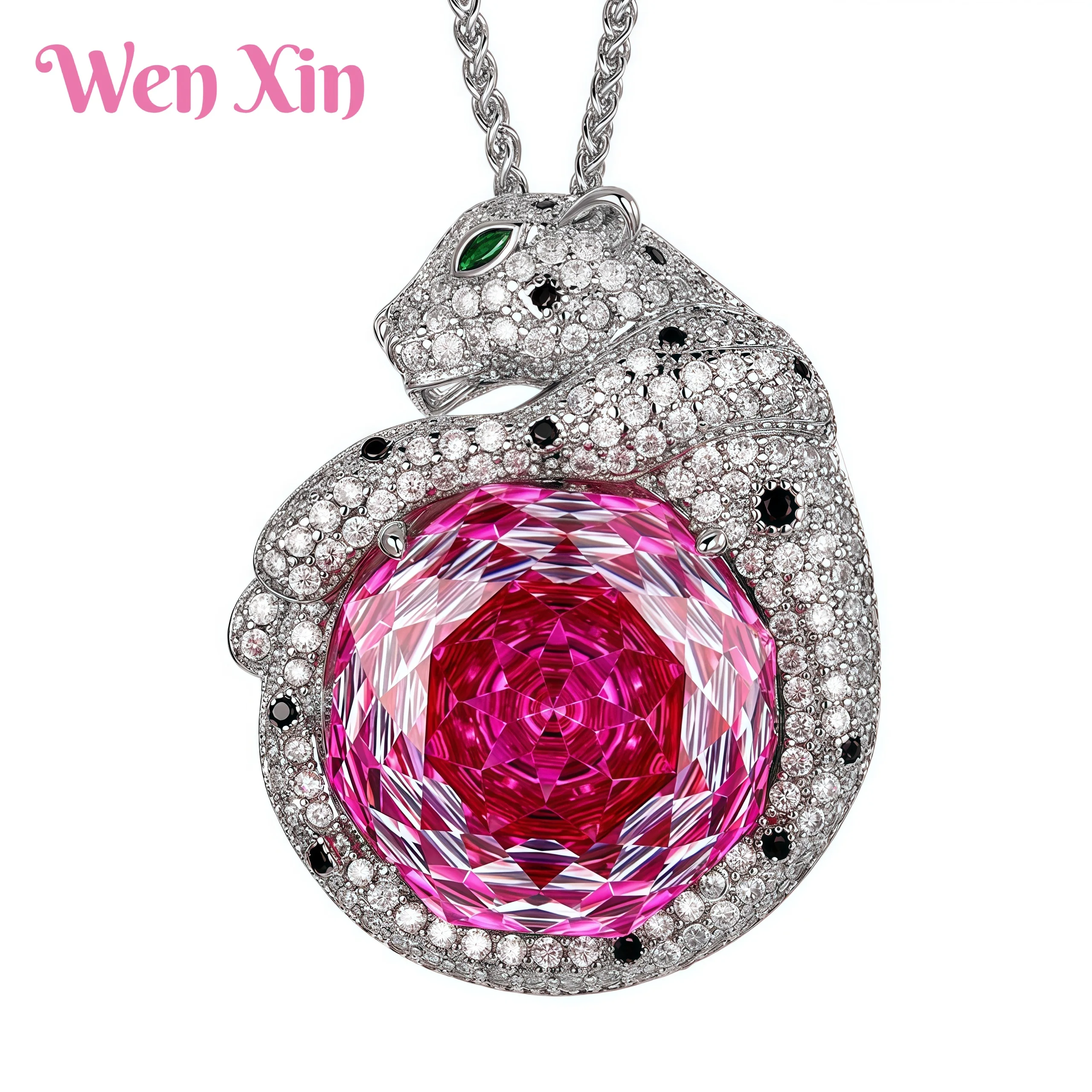 

WENXIN Brand MUSHAN MCT New Top Grade Blue Retro Necklaces Luxury Leopard Pendant Necklace Jewelry Fashion Jewelry Accessories