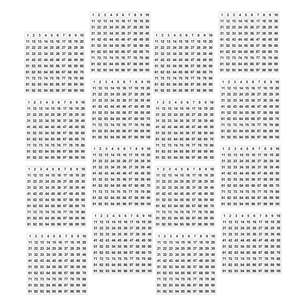 2500pcs Number Stickers 1-100 Self-Adhesive Waterproof Small Circle Labels For Folders Indexing Classroom Organization Sticker