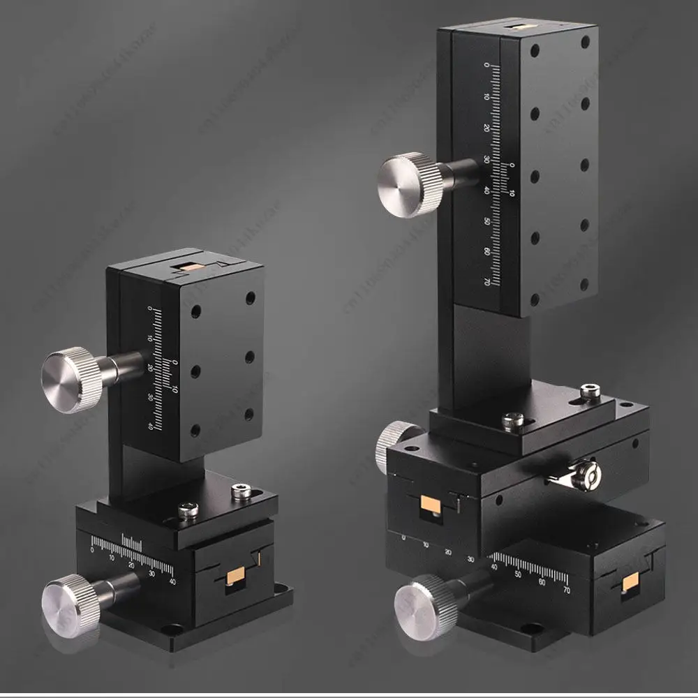 XYZ 3-Axis Precision Manual Linear Sliding Table, Rack Pinion Fine Adjustment Lifting Platform