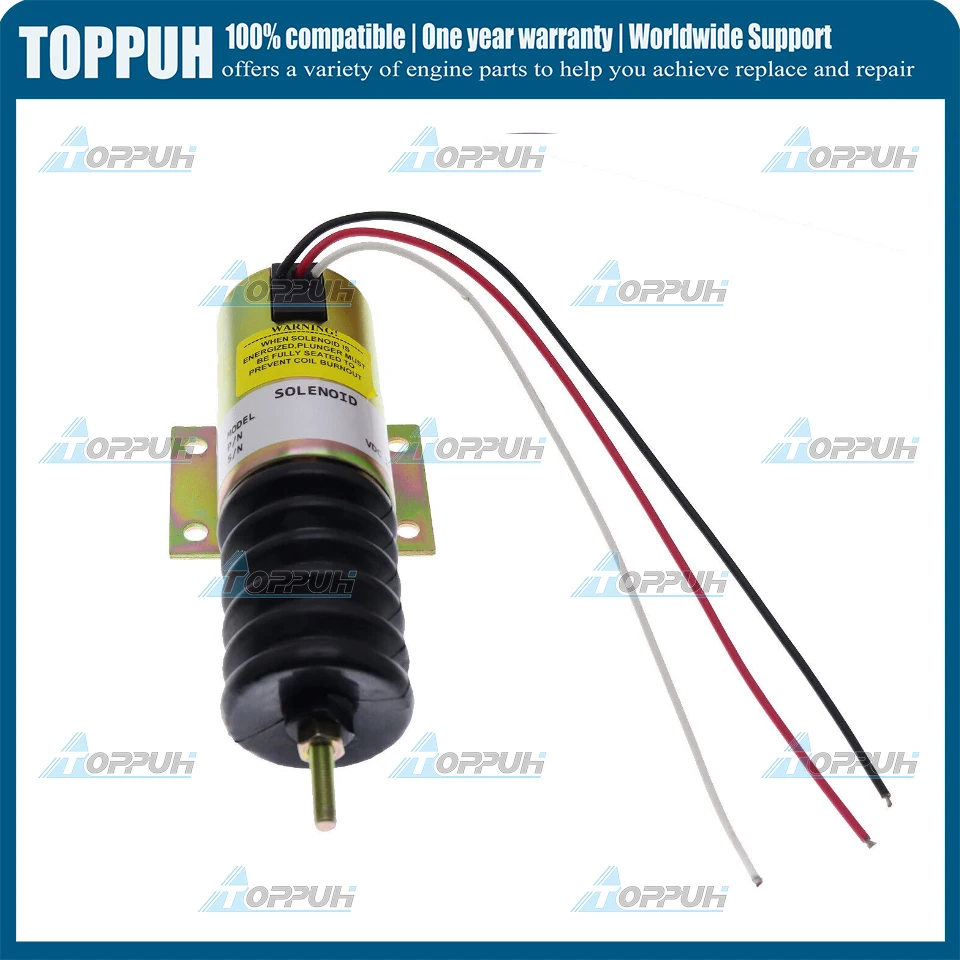 Shutdown Solenoid Valve 119-7017 1204187 for Caterpillar CB-434C CB-534C CS-663E