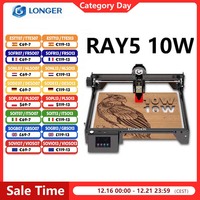 LONGER RAY5 10W Laser Engraver 0.06x0.06mm Laser Spot Touch Screen Offline Carving 32-Bit Chipset Working Area 400x400mm