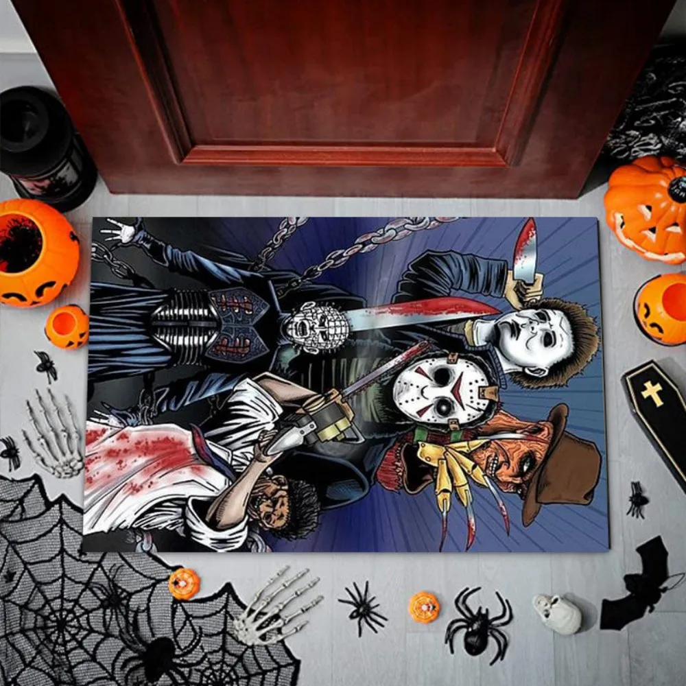 

VIKAMA Хэллоуин диатомовая грязь клоун декоративный ковер, прихожая, ванная комната, противоскользящее и водопоглощающее украшение для дома