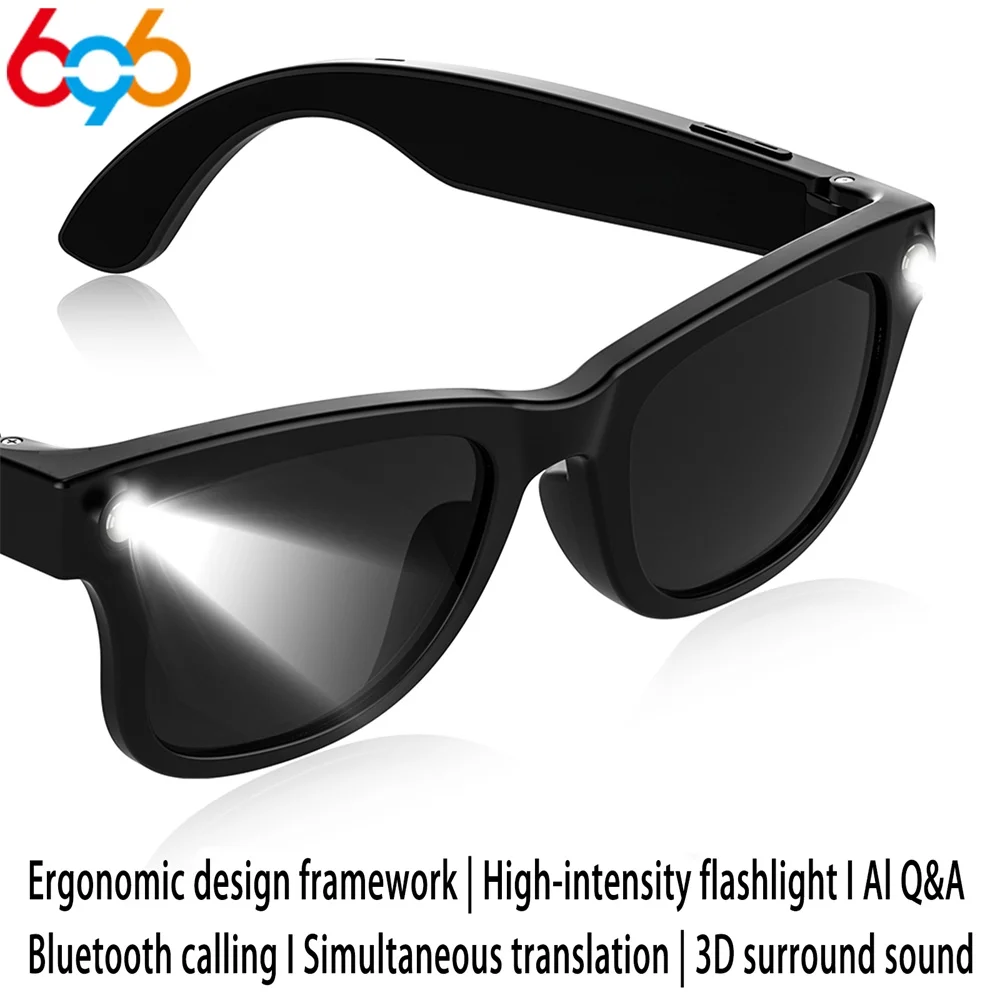 

Flashlight Audio And Video Recording Eyeglasses Music HD Camera Smart Glasses For Women Men Simultaneous Translation Eyewear