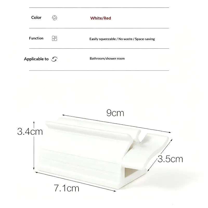 Manueller Zahnpasta-Quetscher aus Kunststoff, platzsparend, einfache Bedienung für den Gebrauch im Badezimmer zu Hause. – Detail 1