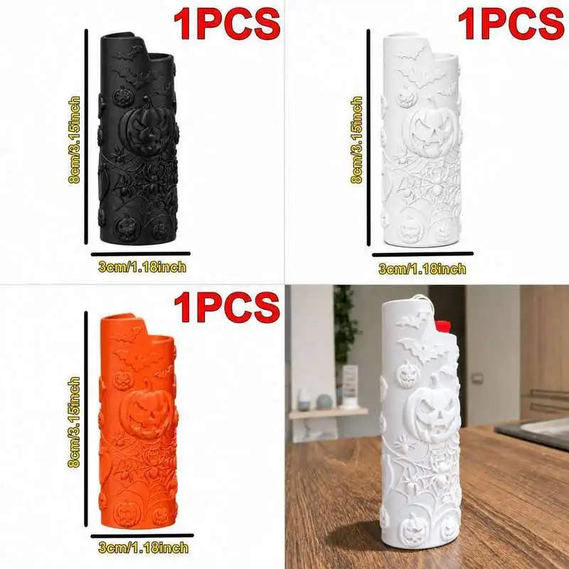 Portable Halloween Lighter Protective Case Lightweight Lighter Sleeve Holder Holiday Party Supply