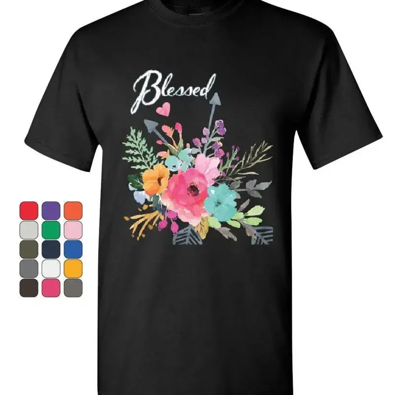 Blessed TShirt Love Faith Hope Believer Motivation Kindness Mens Tee Shirt