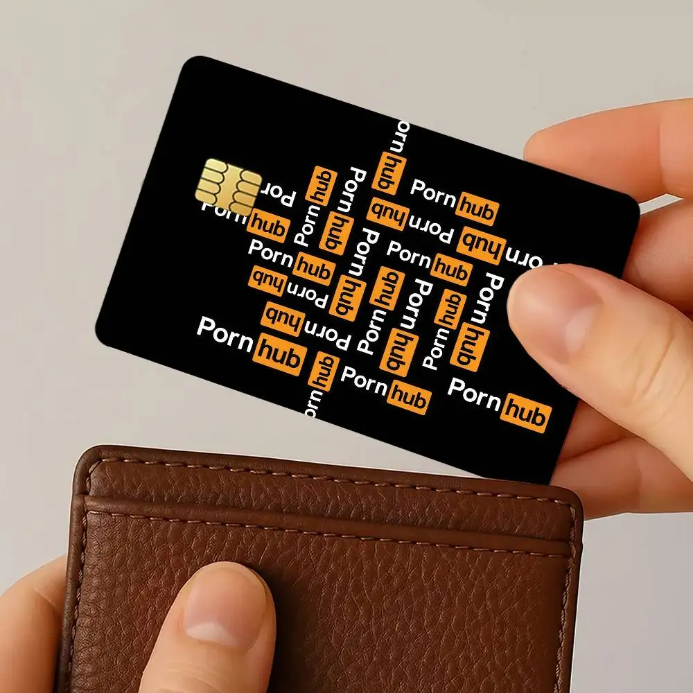 بطاقة الائتمان P-Pornhub-S 4 قطع ملصقات مقاومة للماء مضادة للخدش لحماية ديكور الخصم البنك ومترو الأنفاق