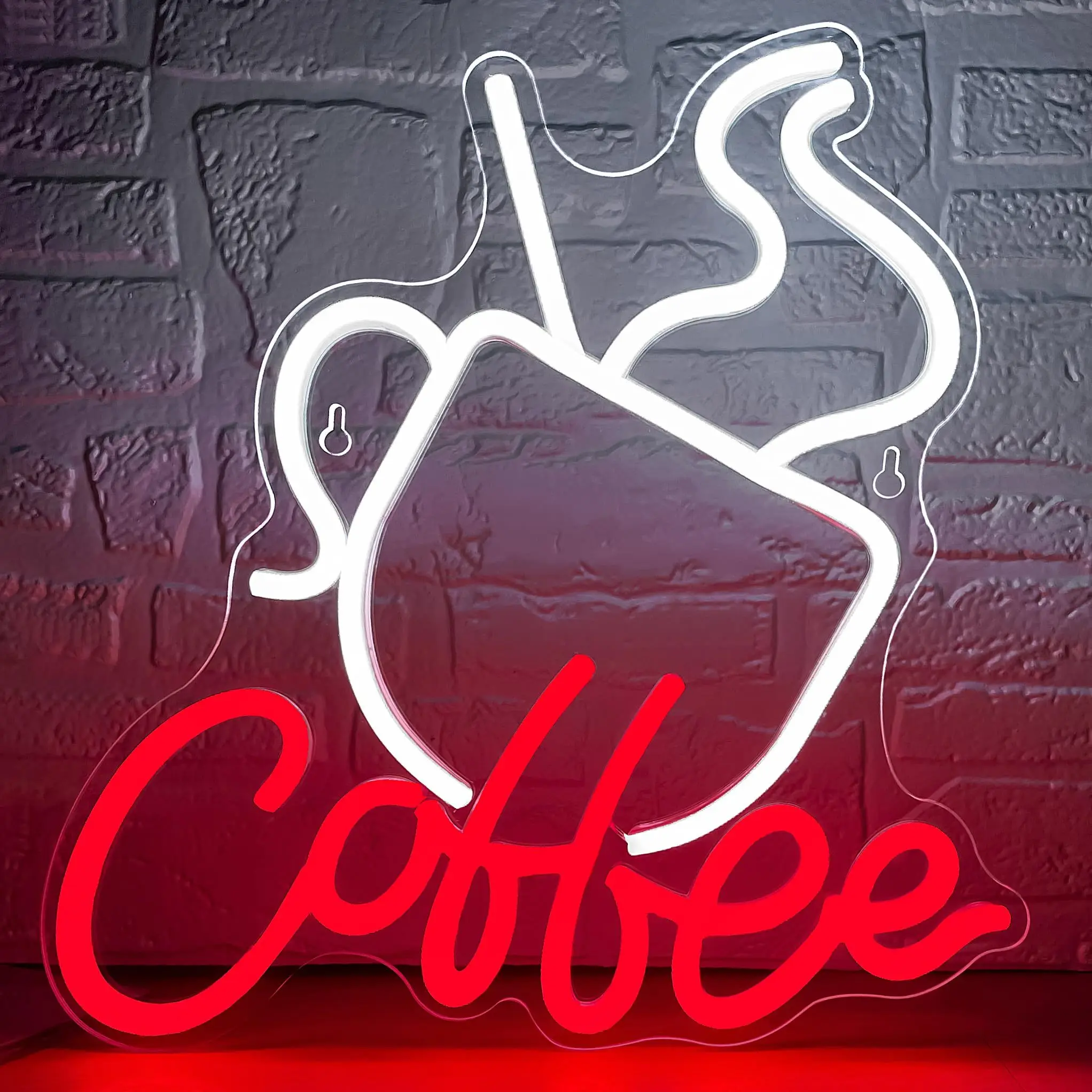 

Coffee LED neon sign - coffee style, USB powered with dimmable switch, suitable for cafes, kitchens and party decorations
