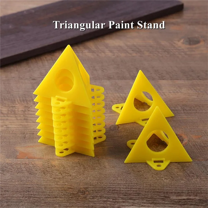 50Pcs Mini Paint Stands Tool Set for Woodworking Paint Rack Paint Spray Bracket Auxiliary Triangular Paint Pad