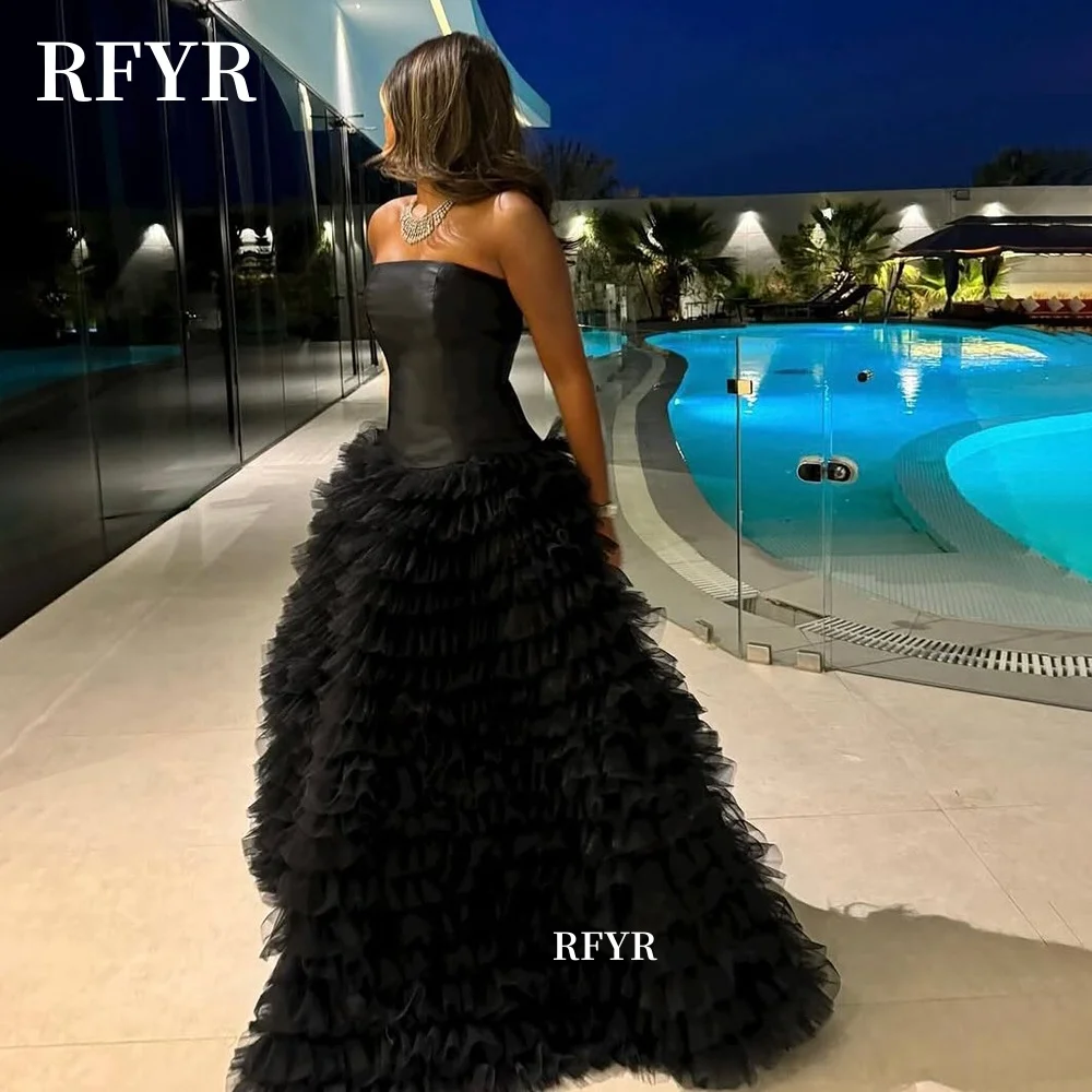 RFYR Prom Gown A Line Evening Gowns Tiered Layers Party Dresses فساتين مناسبة رسمية  Elegant Evening Dress for Women Customized image 2
