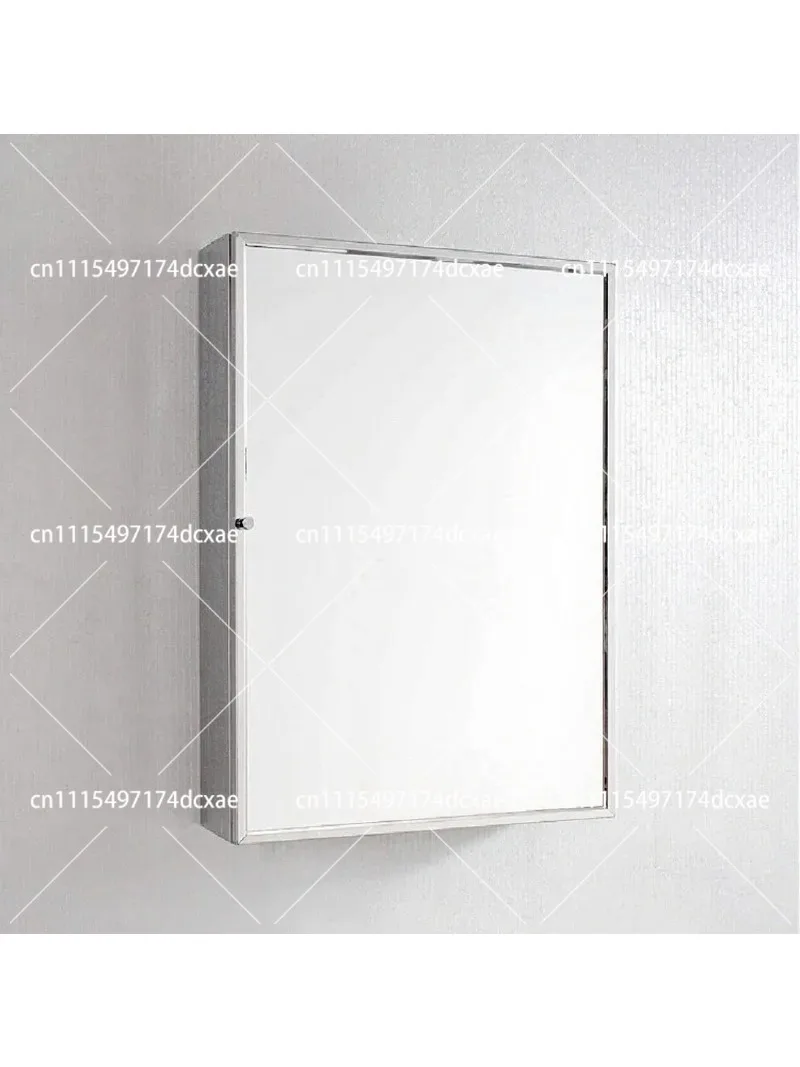Wall Mounted Stainless Steel Bathroom Mirror Cabinet, Modern Simple Design, Thickened Storage Cabinet