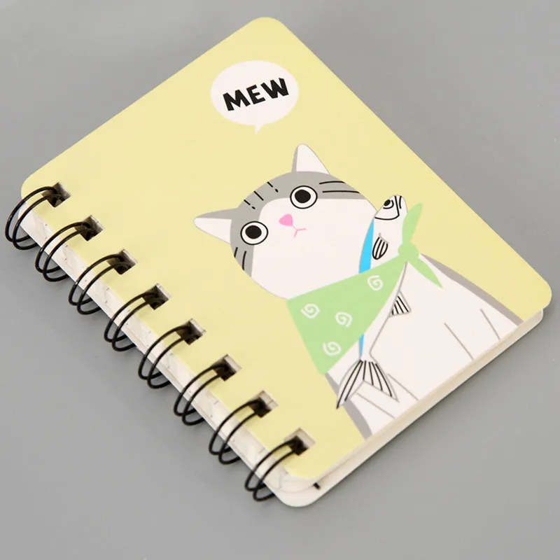 1PC A7 Coil book Cartoon Cute Student Diary Book Portable Pocket Notebook Thickened Line Notepad