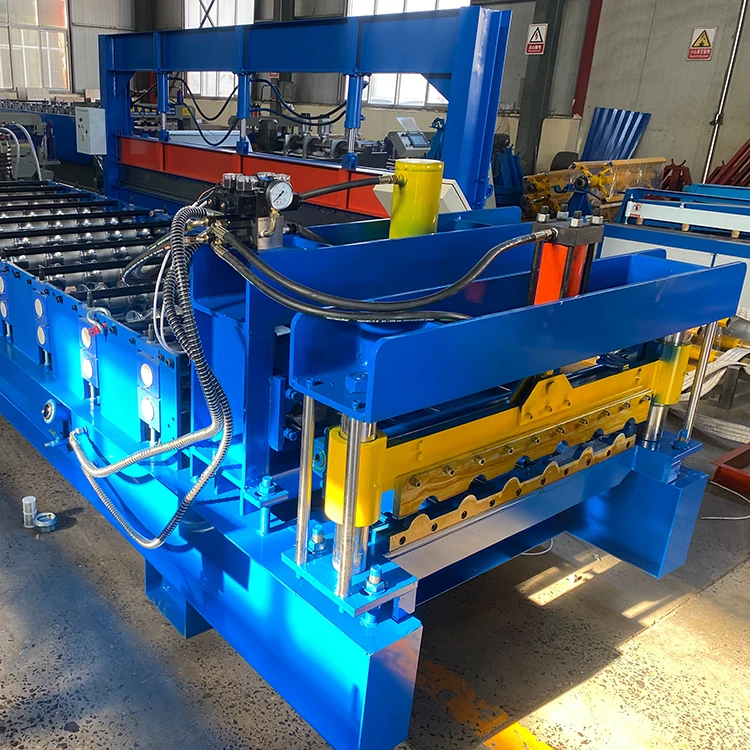 Macchina per la formatura di piastrelle per lamiera di tetto IBR con laminazione di lamiere ondulate a doppio strato singola in metallo automatico ad alta velocità