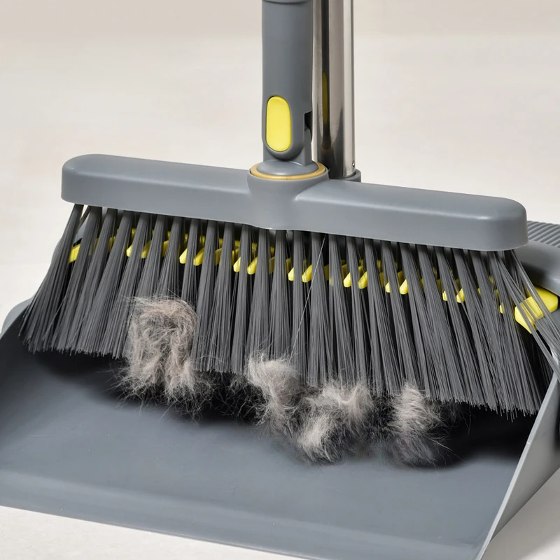 Standable Broom Dustpan Set Foldable Household Cleaning Sets Can Be Vertically Rotated and Lengthened