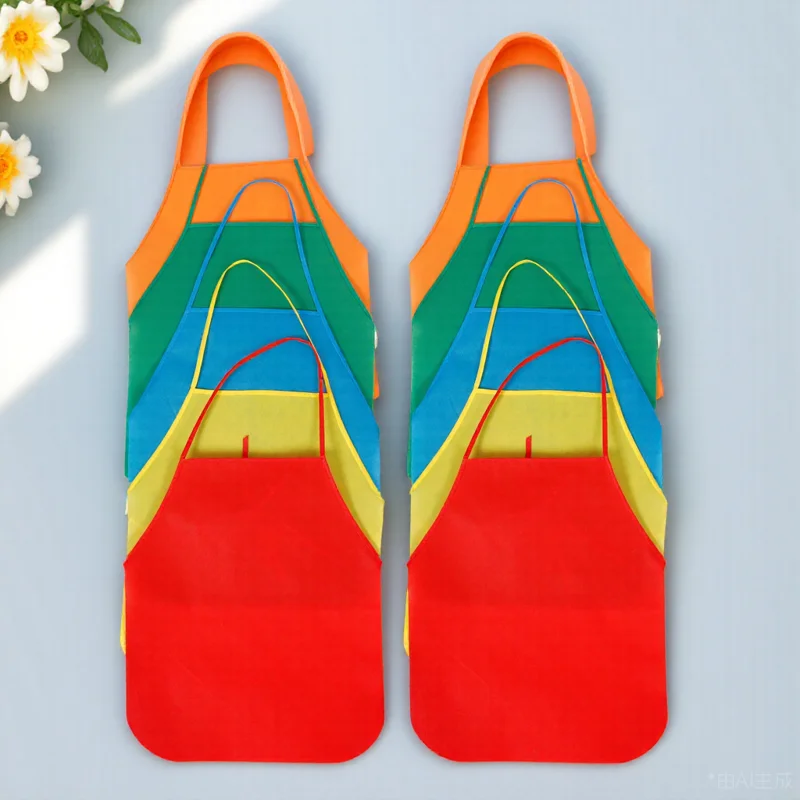 

10 Pcs 's Drawing Apron Crafts for Girls Boys s Aprons Decorate Non-woven Fabric Painting