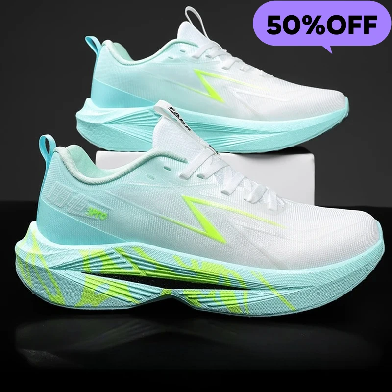

2026Running Shoes Carbon Board Speciality Marathon Men Sports Reticular Breathable Lightweight Women's Athletic Nonskid Sneakers