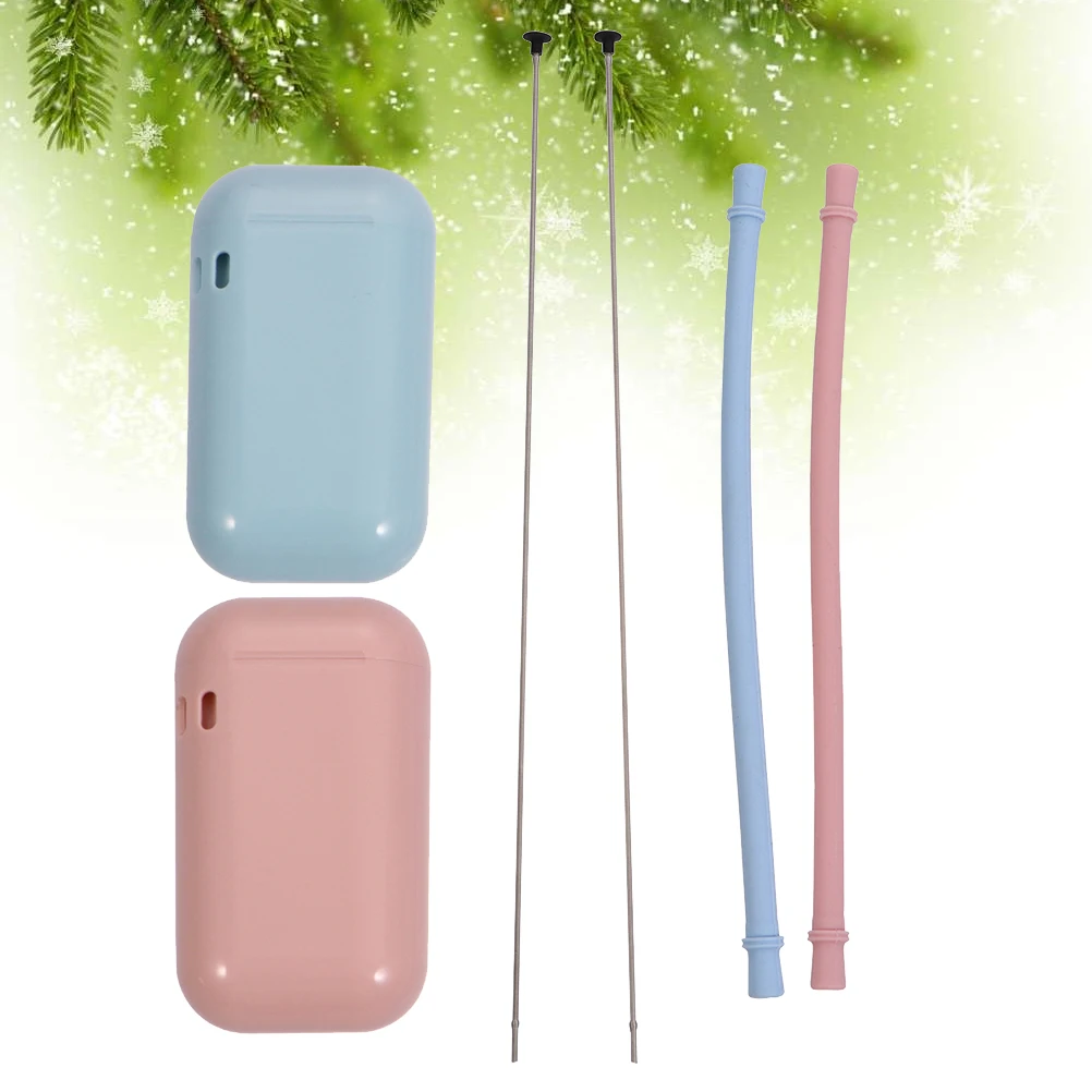 

2 pcs Portable Foldable Silicone Straws Reusable Drinking Beverage Straw for Home Party Juices Coffee Tea Cocktails Safe Food