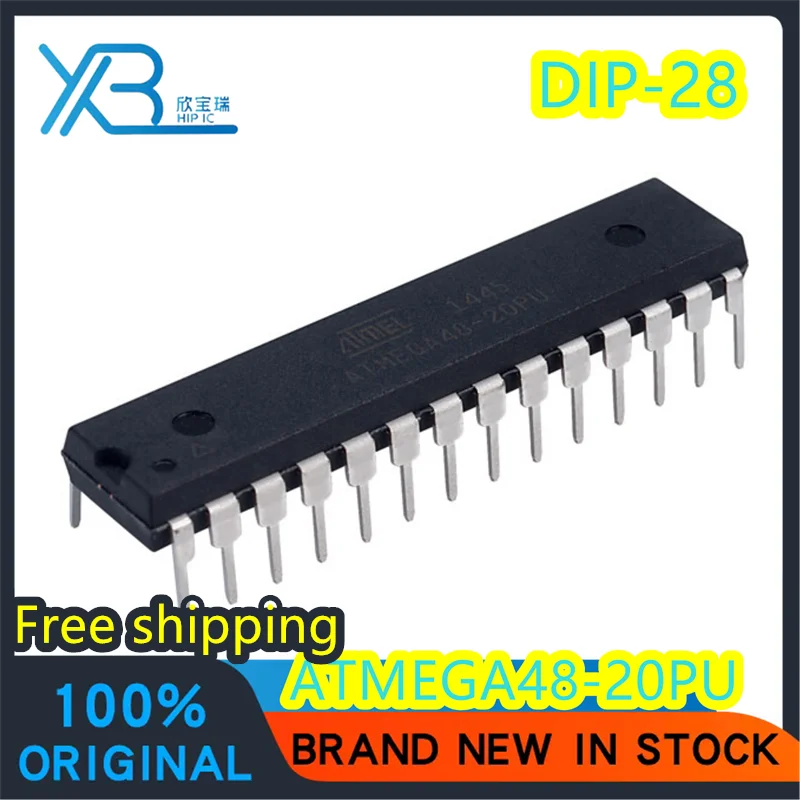 

(5/50 pieces) ATMEGA48-20PU DIP28 8-bit microcontroller -MCU Original authentic Spot delivery fast Free shipping