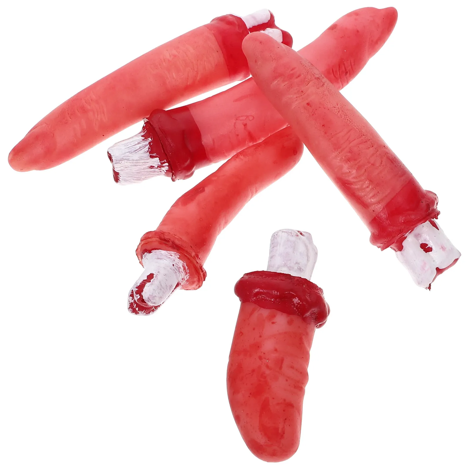 

10Pcs Fake Bloody Finger Props Halloween Simulation Fingers Scary Decorations for Cosplay Party Masquerade Stage Show Pranks