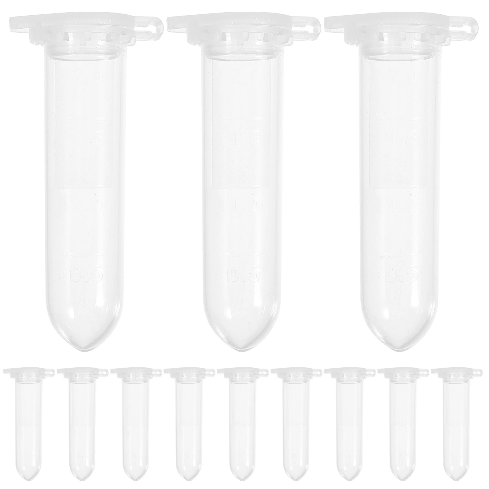 

500 pcs Tube Laboratory Supplies Micro Tubes High Temperature Sterilization Transparent Precise Scale