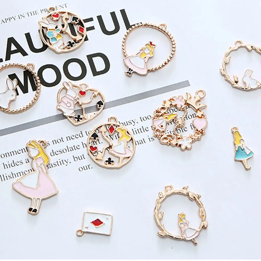 School Office Supplies Cartoon Character Book Clip Metal Bookmarks Pagination Mark Peach Heart Pendant