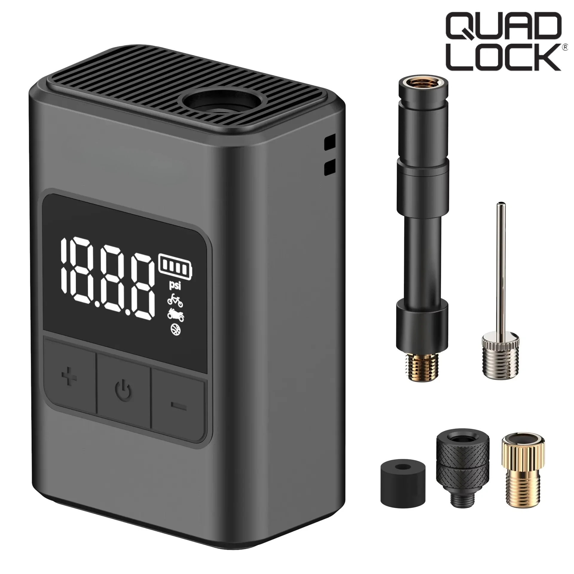 

QUAD LOCK Mini Bike Pump Smart Wireless Air Pump Compact and Portable