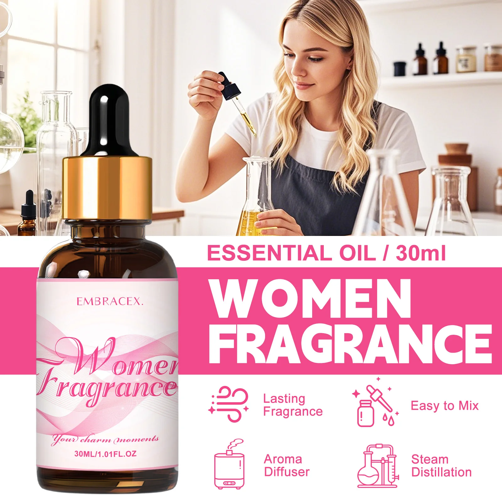 30ml Women Fragrance Pheromones For Diffuser Long-Lasting Fragrance Candle Making Gift To Friends