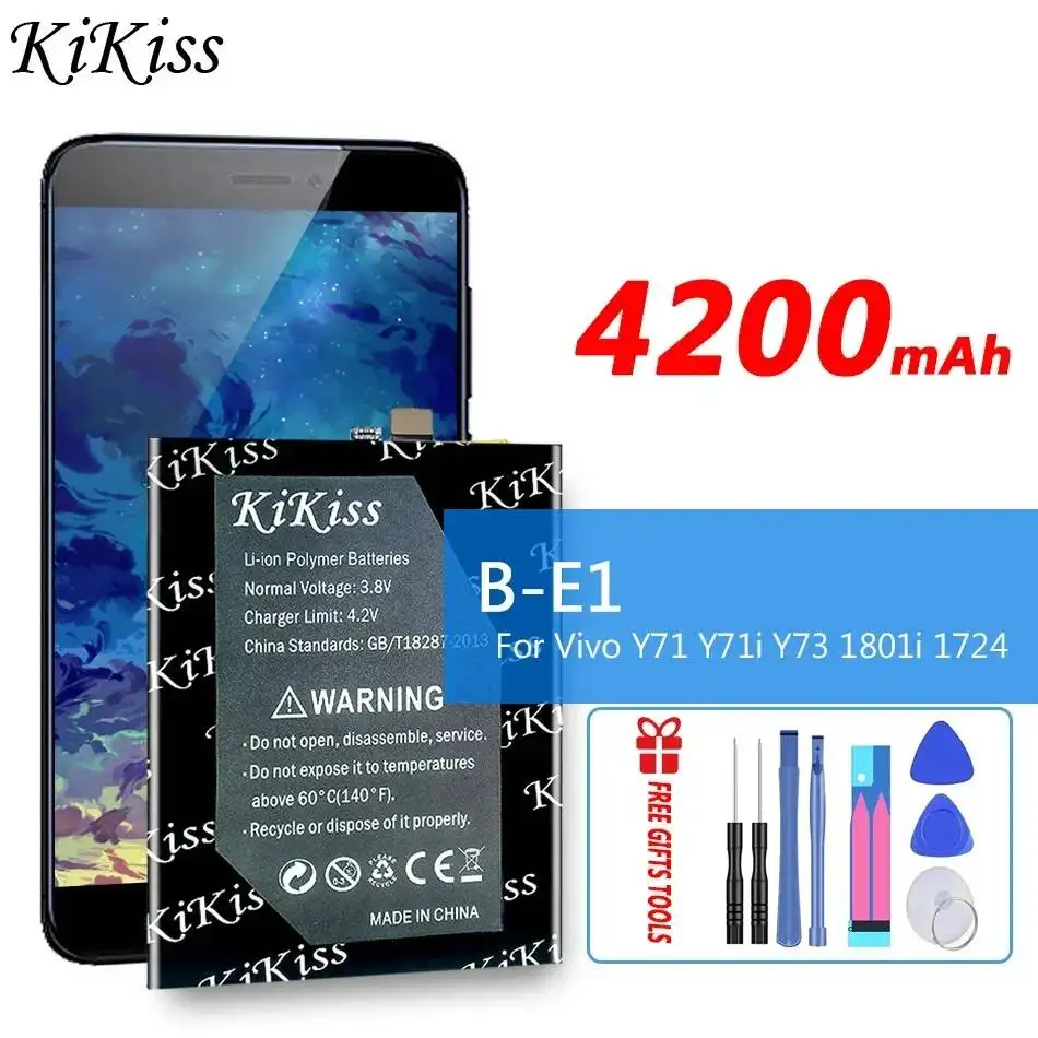 

Аккумулятор B-E1 для Vivo Y71 Y71i Y73 1801i 1724, 4200 мАч, высокая совместимость, длительное время работы