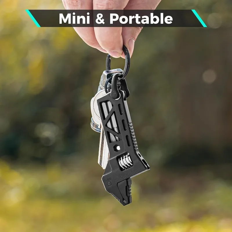 Mini Adjustable Pocket Wrench 316 Stainless Steel Portable EDC Spanner Hand Tool For Outdoor Bicycle Repair Keychain Gadget