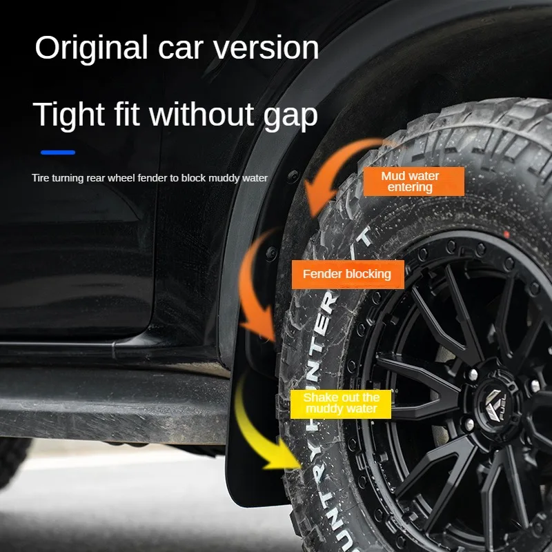 For Ford Ranger 2023 2024 2025 Car Specialised Widened Front Rear Mudguards Off-road Modification Mudguard kit