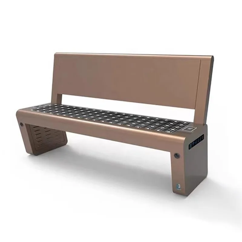

manufacturer Outdoor photovoltaic power generation lighting chair Square smart park chair Mobile phone wireless charging chair