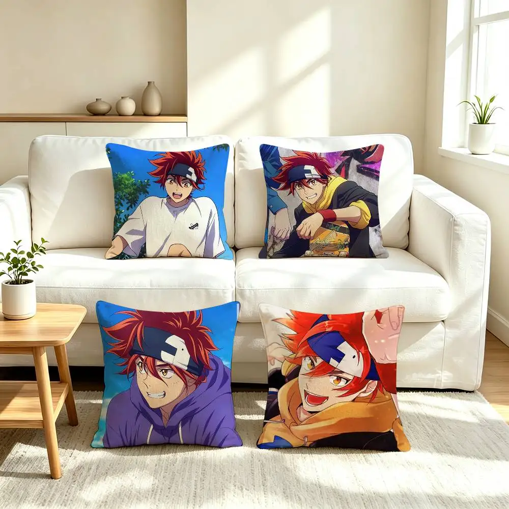 R-Reki K-Kyan SK8 The Infinity  Pillow Case Square Double-Sided Sofa Cushion Cover Bedroom Bedside Pillow