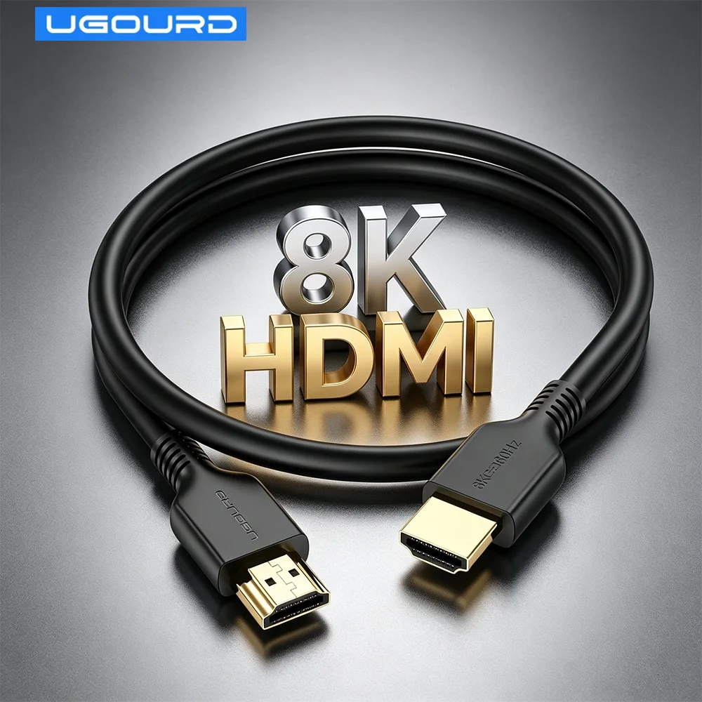 Cable HDMI 8K Compatible con HDMI2.1, Cable de Video de Alta Definición 4K, 48Gbps, 165HZ, 144HZ, 120HZ, eARC, VRR, HDR Dinámico, 1m, 2m, 3m, 5m