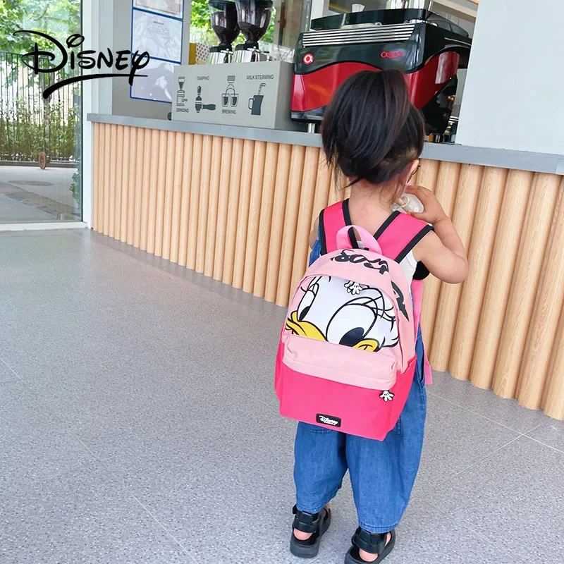 Sac à Dos d'École Disney Minnie Cartoon pour Enfant, Mini Cartable pour Fille et Maternelle