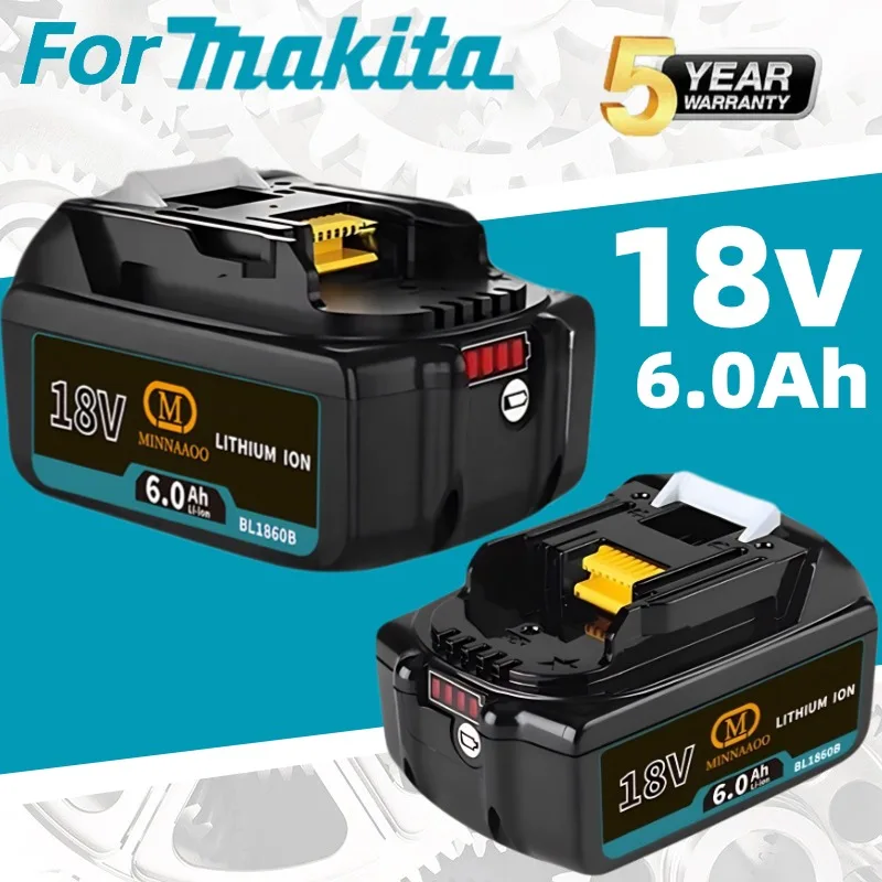 

100% original For Makita 18V 6.0Ah Rechargeable Battery for Makita18V BL1830 BL1830B BL1840 BL1840B BL1850 BL1850B Power Tools
