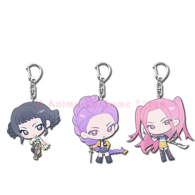 

Demon Hunters Kpop Rumi Mira Zoey Keychain Cosplay Men Women Group Idol Props Anime Jewelry Gifts Halloween Costume Accessories